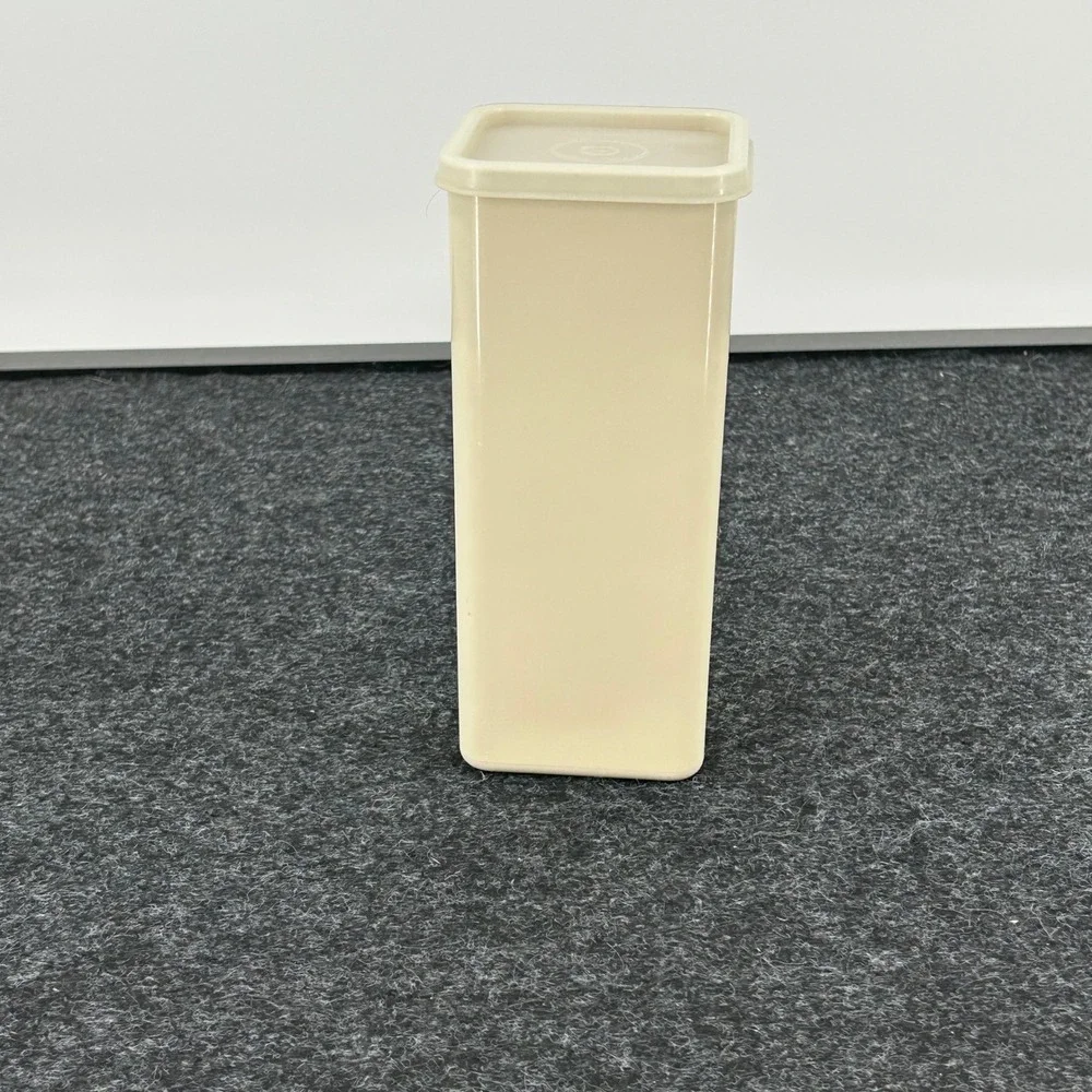 Vintage Tupperware Modular Mates Square Canister Almond Cream 1829-1 with Lid